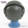 Green NIJ Level IIIA+ AirFrame Style Ballistic Helmet back view on a head mannequin