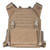Khaki QRF Low Visibility Minimalist Plate Carrier with Armor Plates front view