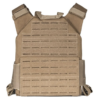 Khaki QRF Low Visibility Minimalist Plate Carrier with Armor Plates back view
