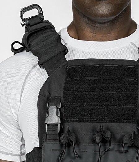 Man wearing Real World Tactical Special Edition Shadow Plate Carrier front close up view