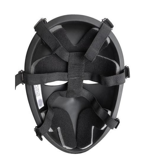 Black NIJ Level IIIA+ Full Face Bulletproof Mask inside view