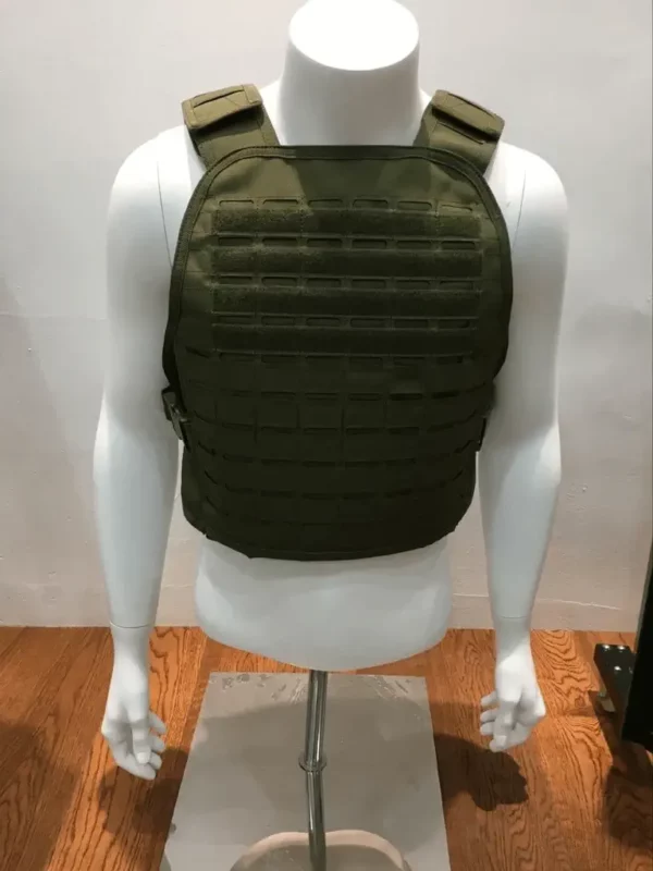 Green Light Weight Carrier Rig Speed Vest front view on a mannequin