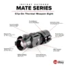 iRay Mate MAH50 | 640 50mm Clip-On Thermal Weapon Sight - Image 3